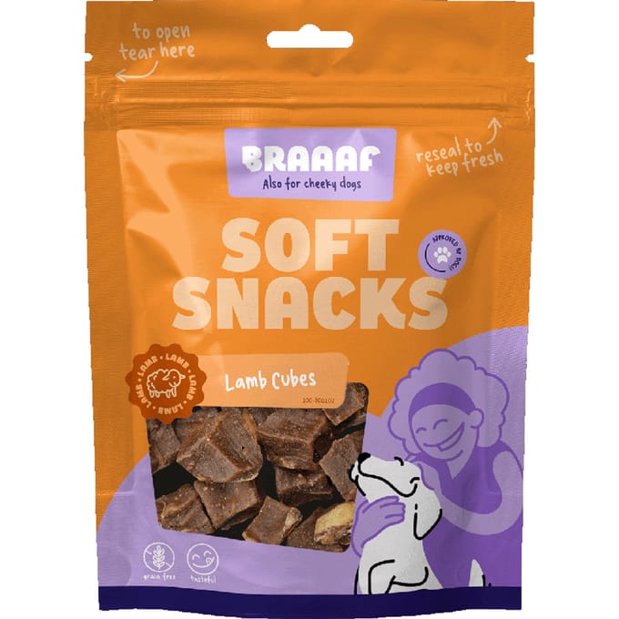 Braaaf Lamsbiefstuk Blokjes - Voordeelpakket: 3 x 85 g