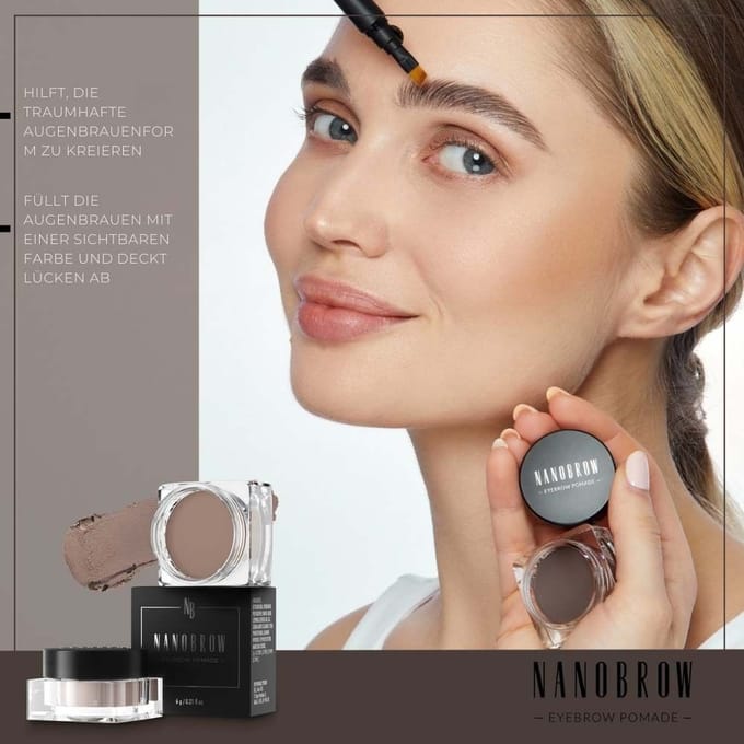 Nanobrow Eyebrow Pomade | Dark Brown | Wenkbrauwgel 6 gr