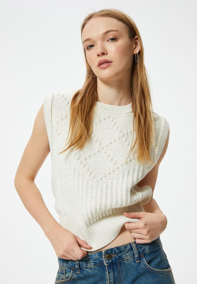 Ronde kraag Bal Gedetailleerd Sweater