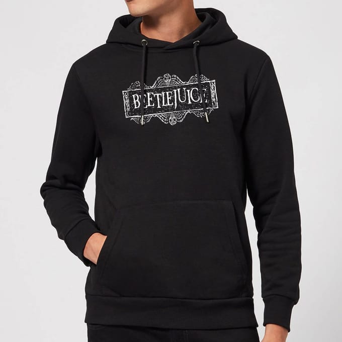 Beetlejuice White Logo Hoodie - Black - S - Zwart