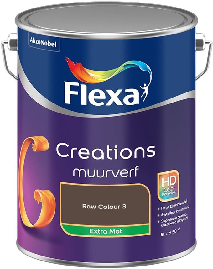 Flexa - Creations Muurverf Extra Mat - Raw Colour 3 - Mengverf - 5 L