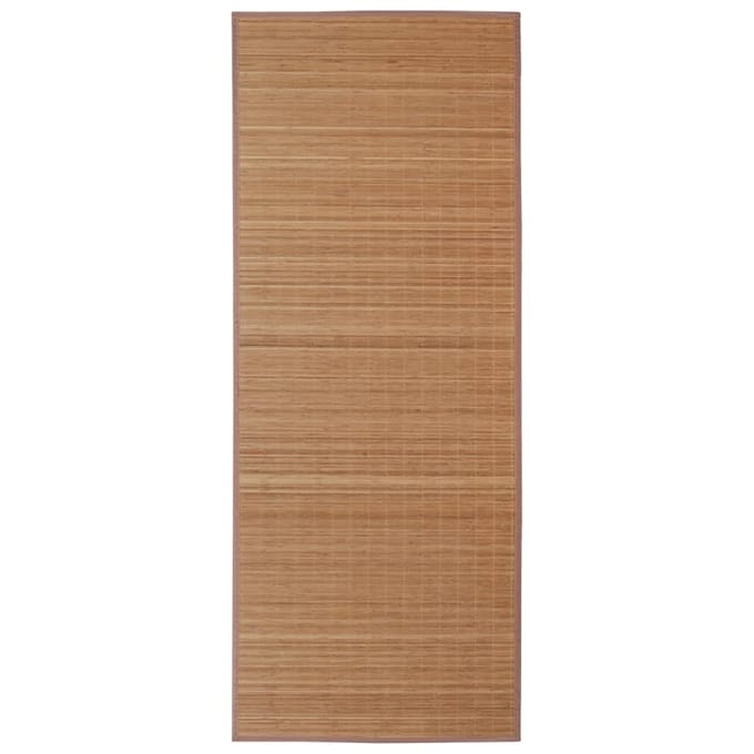 vidaXL - Tapijt - rechthoekig - 150x200 - cm - bamboe - bruin