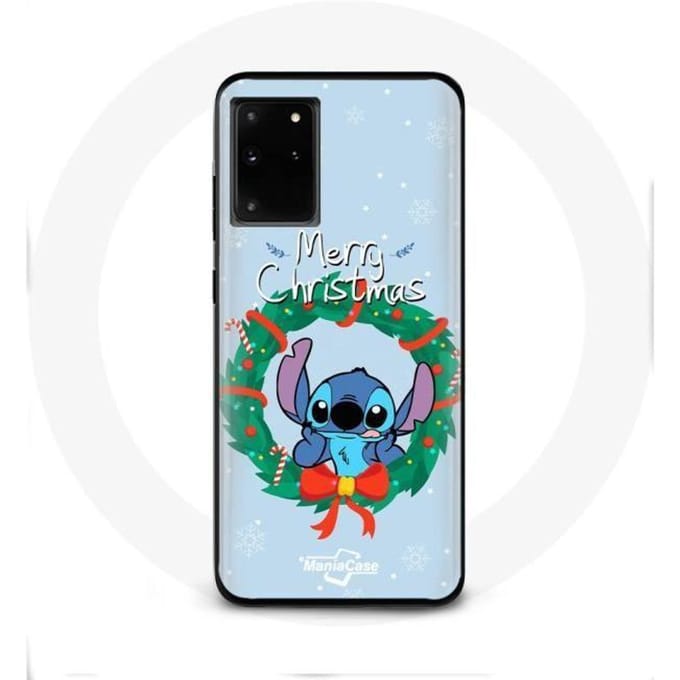 Coque pour Samsung Galaxy S11 Plus Stitch neige joyeux Noël bleu