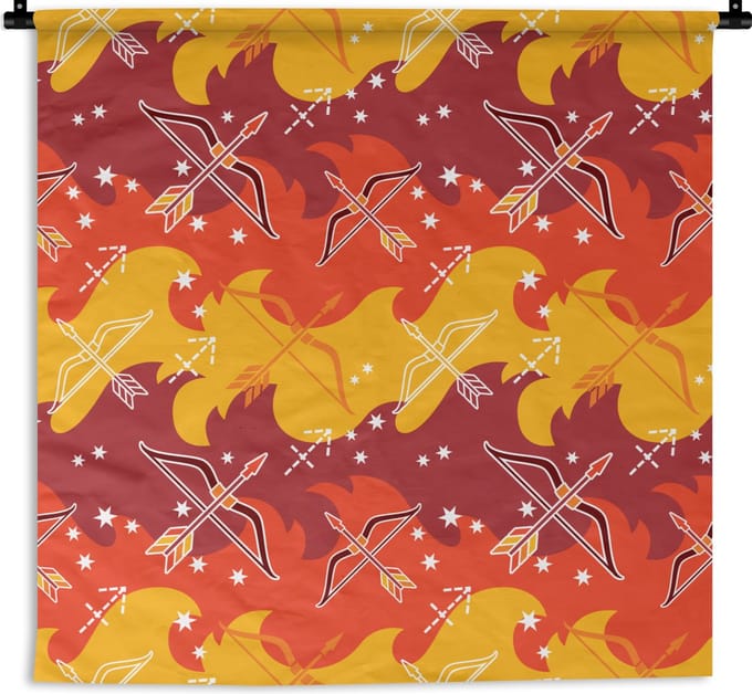 Wandkleed - Wanddoek - Boogschutter - Zodiac - Design - 150x150 cm - Wandtapijt