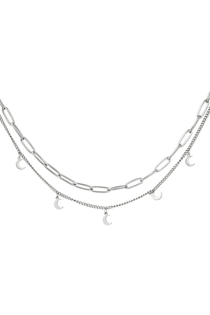 Ketting - Maan - Zilver - Milace