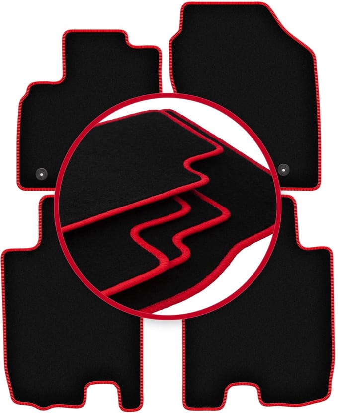 CARLUX-RED automatten voor: Honda Jazz III hatchback (2008-2011)