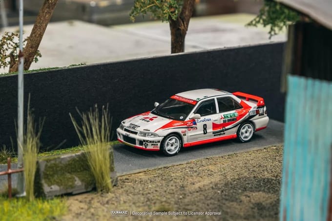 Tarmac Works Mitsubishi Lancer Evolution Rallye Monte-Carlo 1993 Tarmac Works Parmander 1/64 K. Eriksson/S. [Utilisé] blanc