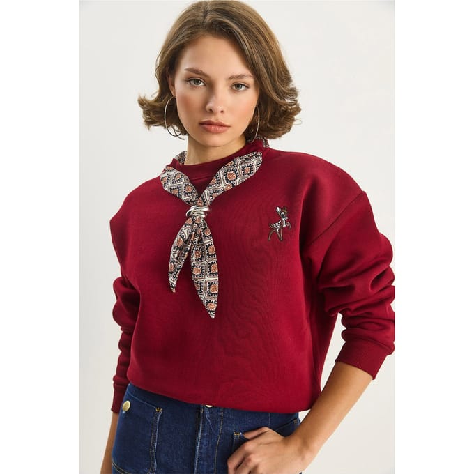 Geborduurd Crew Neck Sweatshirt