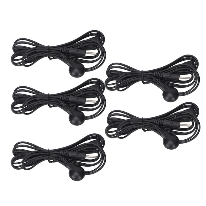 5 pièces Fil d'Électrode Noir Prise 2,5 mm Fil d'Électrode pour Machine TENS Machine de Traitement Numérique 1,2 m black