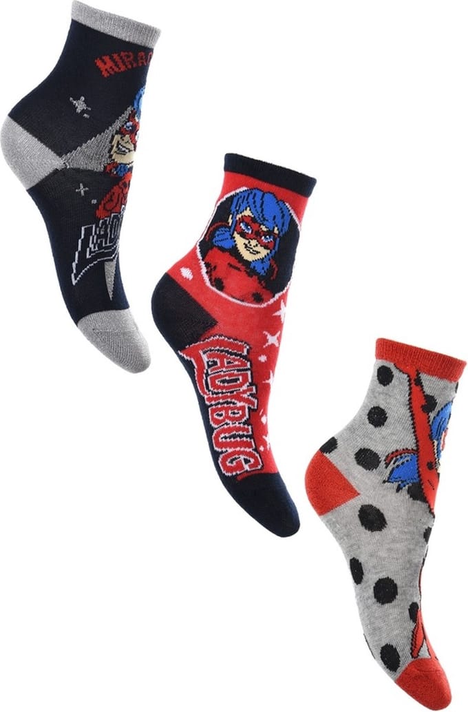 Miraculous Ladybug- sokken Miraculous Ladybug - 3 paar - maat 31/34