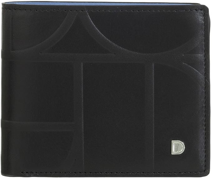 DuDu Up! Portemonnee RFID-bescherming Leer 10.5 cm - Jongens - Horizontaal - black-pastel blue