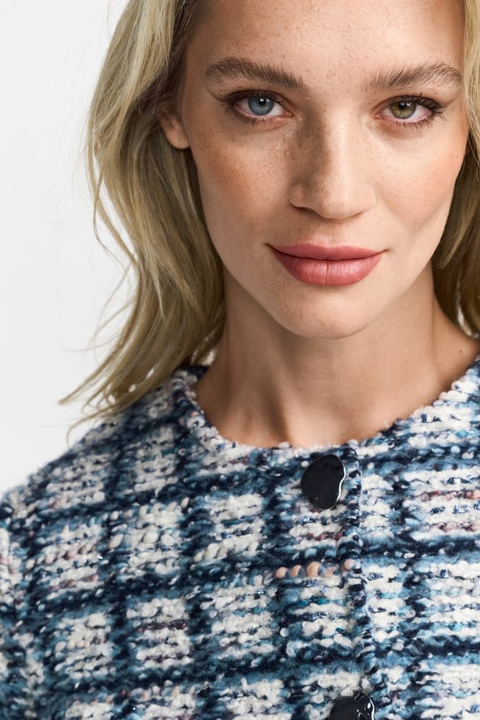 Rich & Royal Boucle Jacket Ocean Blue Taglia: M | Giacche corte Outlet | Donna | Blu