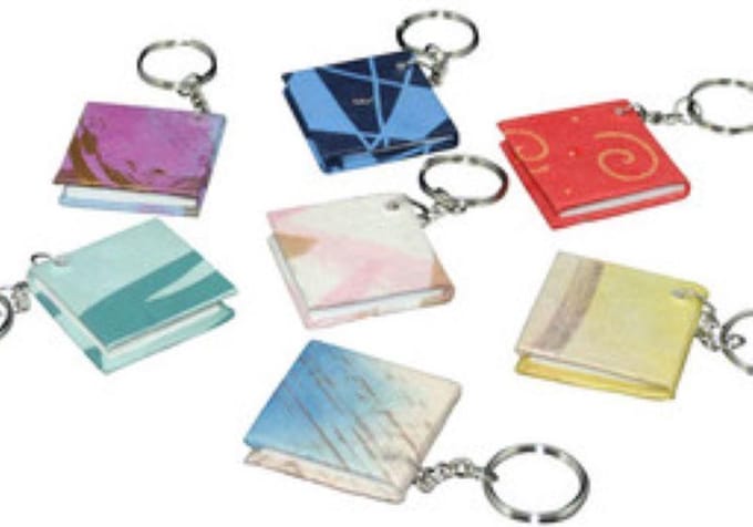 Olino Sleutelhanger met mini boekje - Set van 50 stuks - Mulberrypapier