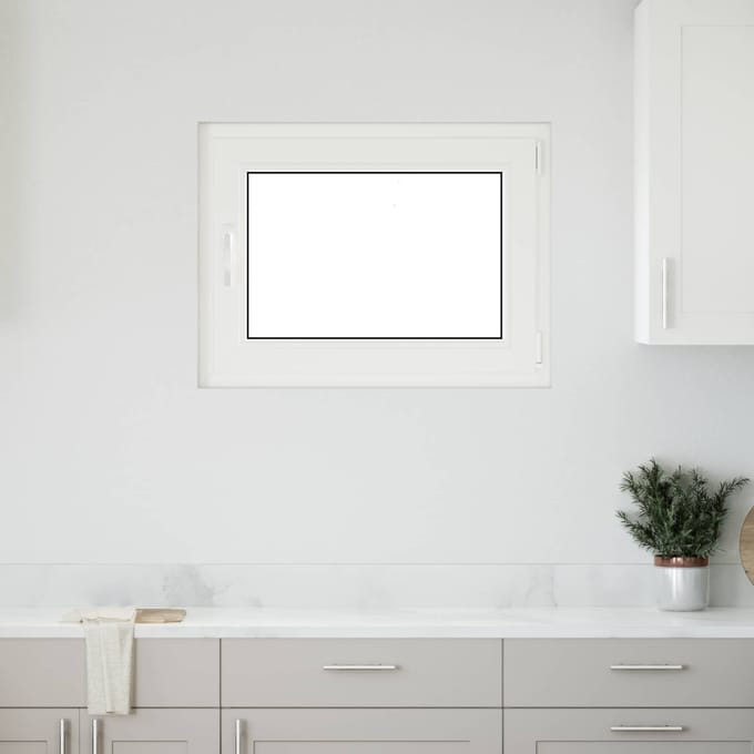 vidaXL - Kleur - binnenkant - kelderraam - Wit - RISOR - 80 - x - 60 - cm