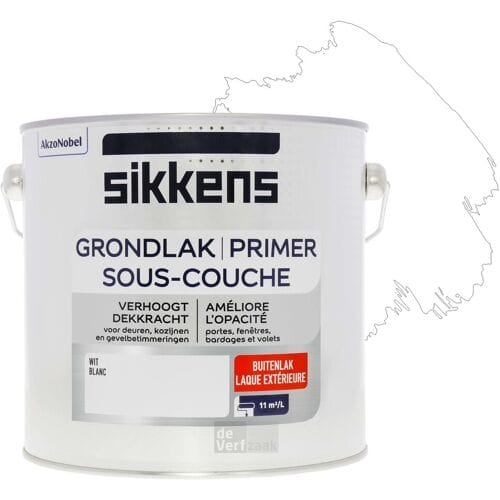 Sikkens Grondlak Buitenlak - 2,5 liter Wit