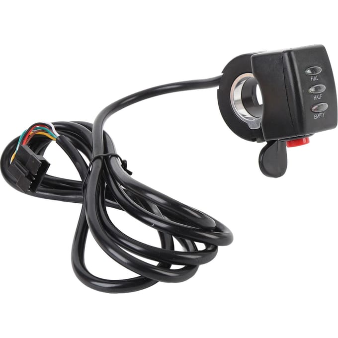 Elektrische Duimgas Snelheidsregelaar 48V 15DX Vingergas Accelerator met Vermogensindicator black