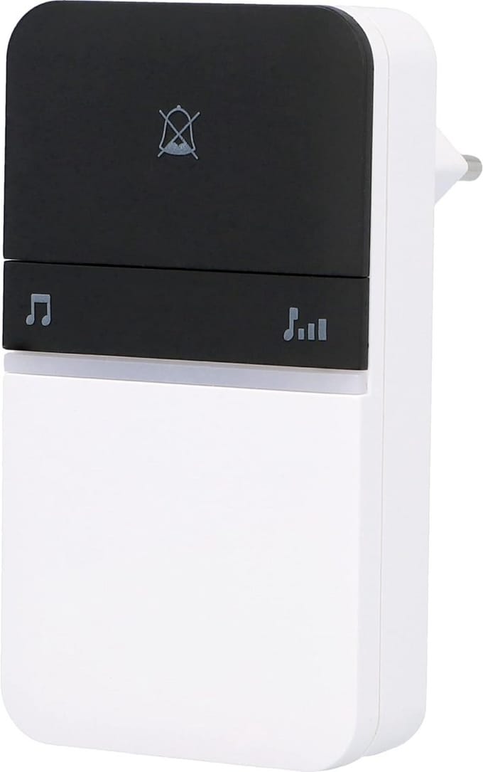 Draadloze deurbel met LED-indicator en 80 dB geluid, IP44 spatwaterdicht
