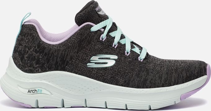 Skechers Arch Fit Comfy Wave sneakers zwart - Dames