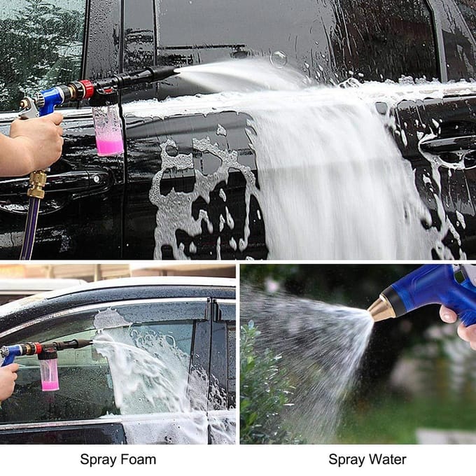 Schuim Auto Wassen Spuitpistool Schuimlans Multifunctionele Hogedruk Auto Reiniging Schuimpistool Auto Wassen Schuimlans black