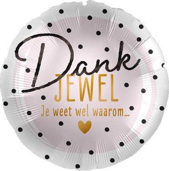 Folieballon Dankjewel, Feestjecreatief