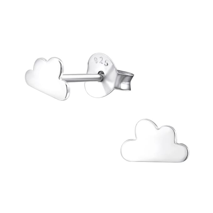 Montebello Oorbellen Cloud - 925 Zilver E-Coating - Wolk - 6x4mm