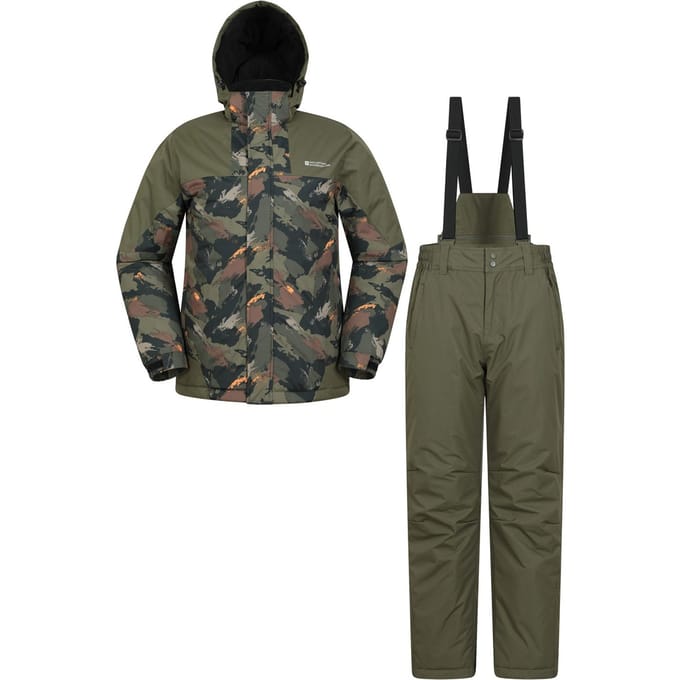Mountain Warehouse Heren Camo Ski-jas & -broek (Groen)