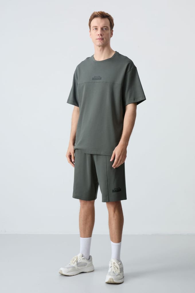 Heren Oversized T-shirt en Shorts Set