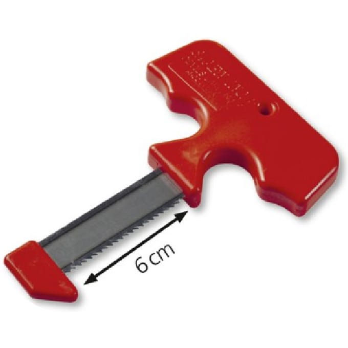 Bottenzaag / slotzaag 6cm rood