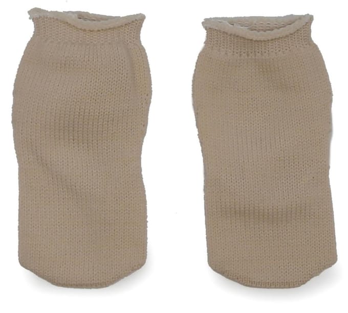 Asi poppenkleding sokken zandkleurig - poppenaccessoire polyester.