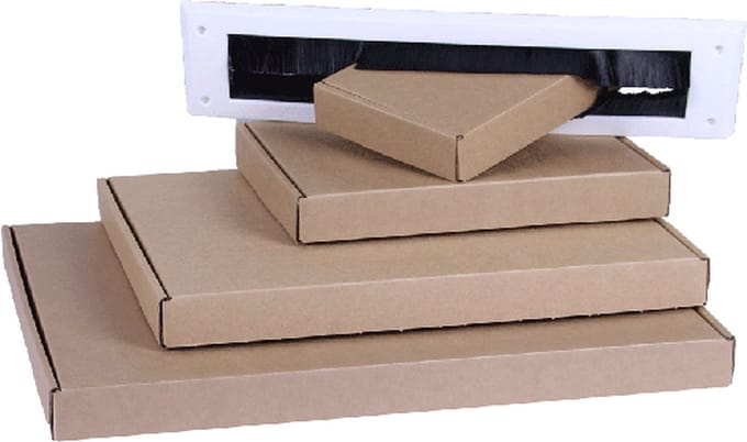 10 x Bruine Standaard Brievenbusdozen Formaat A5 - 25,5 X 16 x 2,8 Cm / postdozen / verzenddozen