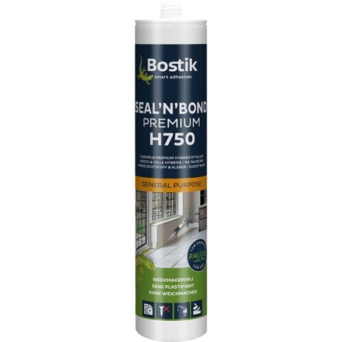 Bostik H750 Seal'N'Bond Premium Afdichtingslijm/kit - Grijs - 290ml
