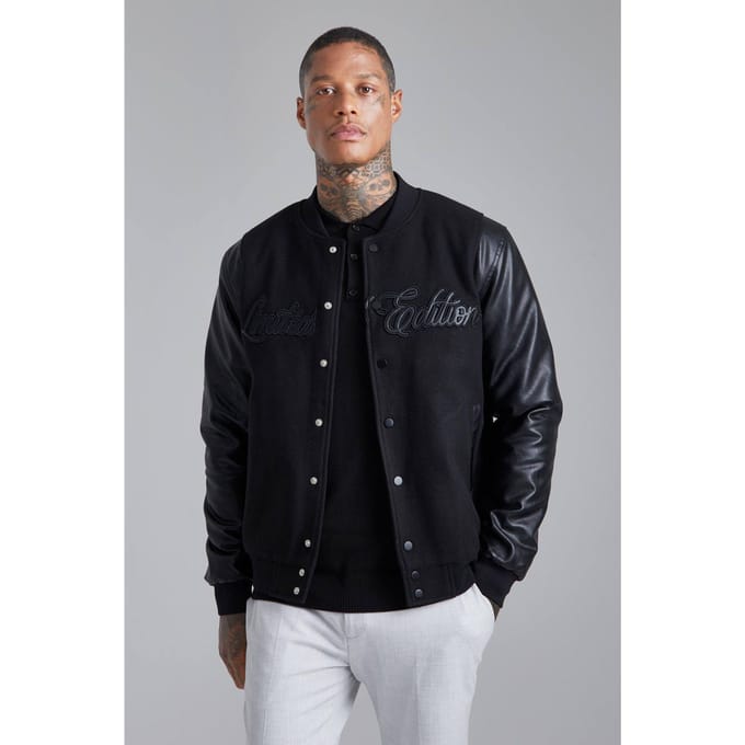 Tonal Limited Edition Melton Bomber Jacket | Black | Size Medium