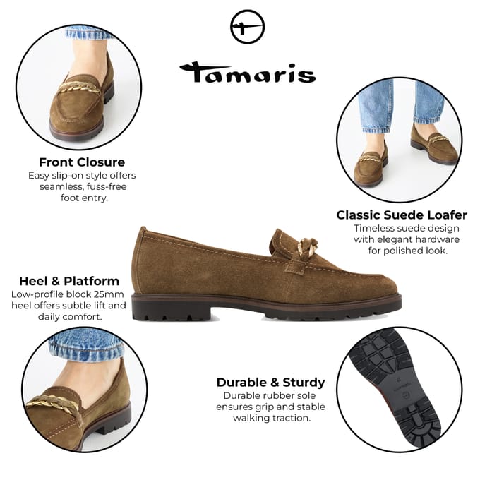 Moderne slippers voor dames Tamaris à chaîne raffinée