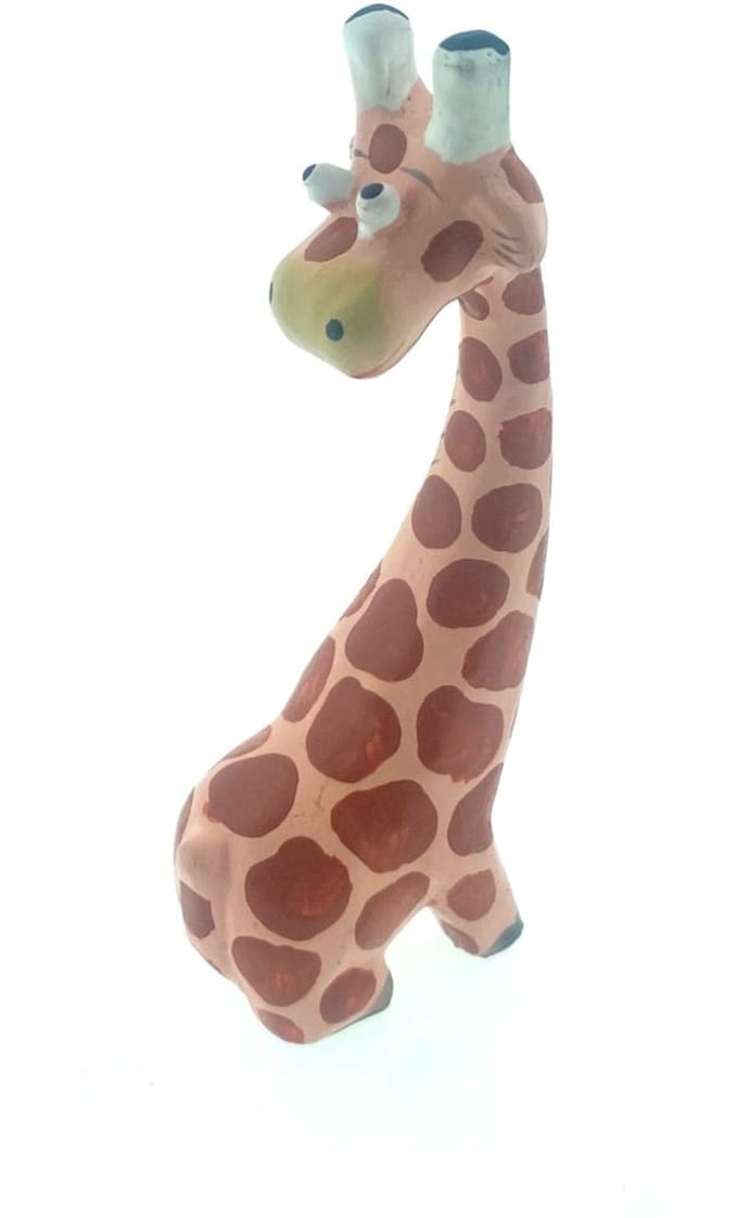 Achterom kijkende giraffes 12 cm Gerd