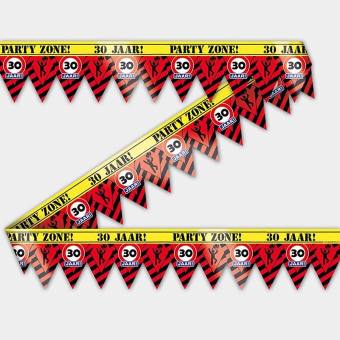 Paperdreams - Party lint verkeersbord 30 jaar