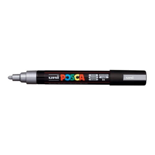 Posca marker met conische punt schrijfdikte medium zilver