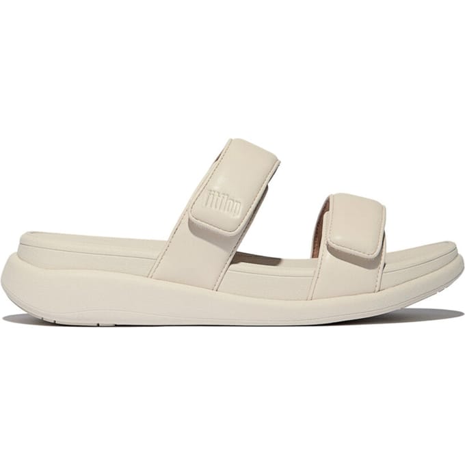 FitFlop F-Mode Go Adjustable Flatform Two-Bar Slides Vrouwen - Paris Beige
