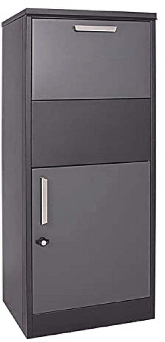 Zwarte Parcelbox 50x37.5x115cm - Vrijstaande, Sluitbare Pakketbrievenbus
