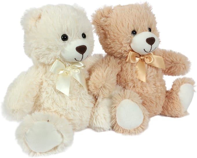PIA Soft Toys - Set van 2 Pluche Beren Knuffels - 2 ass. - 25 cm
