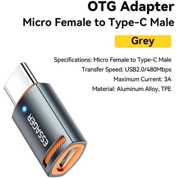 Essager USB3.0 OTG-adapter Type-C USB-A Micro Female naar USB Micro iP Type-C Male Converter voor Macbook Xiaomi iPhone OTG-adapter
