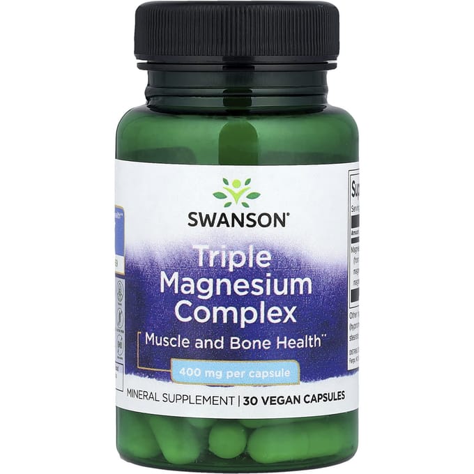 Triple Magnesium Complex, 400 mg, 30 vegetarische capsules