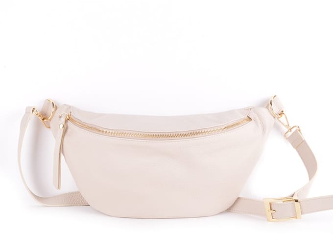 Giuliano lederen heuptas XL Tamara - Beige - Ruim - Made in Italy