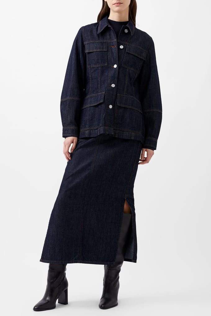 French Connection Finley Denim Jacket Indigo Taglia: M | Giacche di jeans Outlet | Donna | Blu