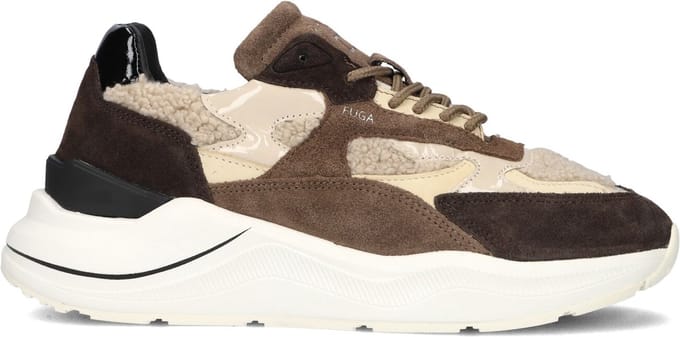 D.A.T.E Fuga Dames Sneakers - Suède - Dames - Bruin - Maat 40