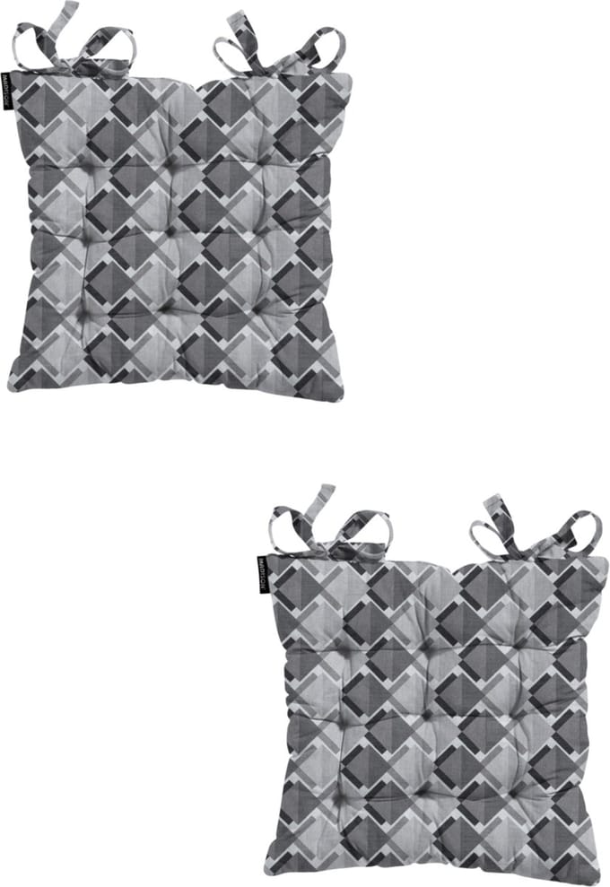 Madison - Zitkussen - Universeel - 2 stuks - 46 x 46 cm - Siem Grey - Tuin - Toscane