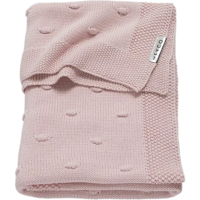 Meyco Baby Knots wiegdeken - pink - 75x100cm - 1.0 TOG