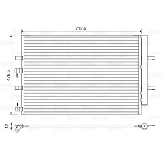 Condensator, airconditioning VALEO 822590