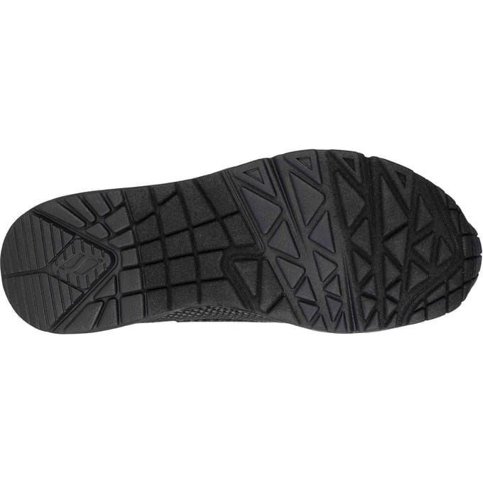 Skechers UNO - Glanzende Schubben Polyurethaan Dames Zwarte Standaard Sneakers