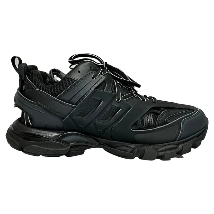 Balenciaga Track Sneakers in Zwarte Polyurethaan