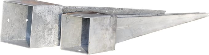 Paalhouder met punt 121x121mm 900mm verzinkt